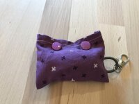 Hundekotbeutel-Tasche (Lila mit Sternen)
