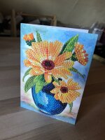 Grußkarte "Sonnenblumen in Vase"