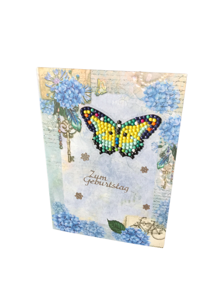 Grußkarte Motiv Schmetterling "Zum Geburtstag"