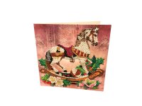 Grußkarte Weihnachtskarte Schaukelpferd