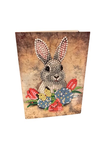 Grußkarte Motiv graues Kaninchen