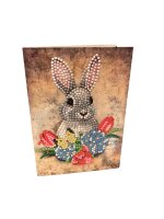 Grußkarte Motiv graues Kaninchen