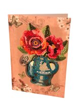 Grußkarte Motiv Blumen in Vase