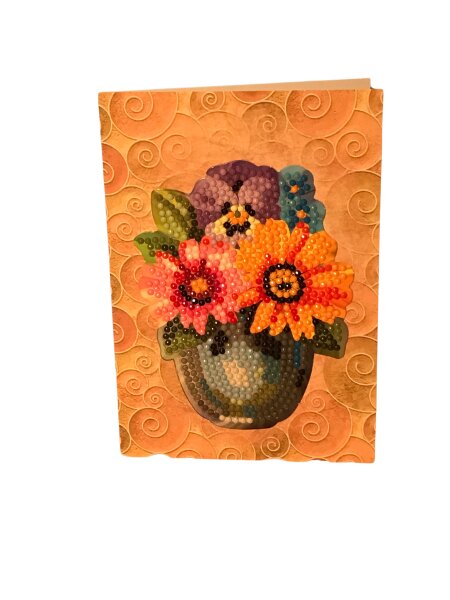 Grußkarte Motiv Blumen in Vase
