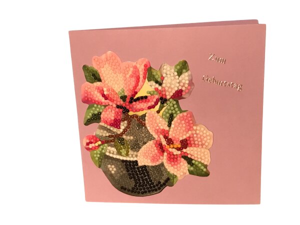 Grußkarte Motiv Blumen in Vase