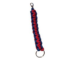 Schlüsselanhänger aus Paracord Blau-Rot_3