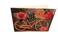 Grußkarte Motiv Fahrrad mit Blumen