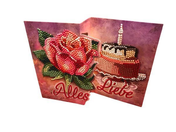 Grußkarte Blumenmotiv "Alles Liebe"