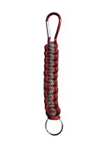 Schlüsselanhänger aus Paracord braun - roter...