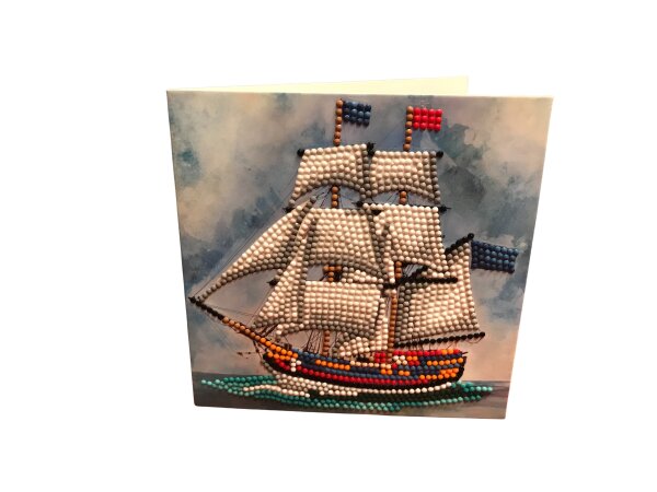 Grußkarte Segelschiff Windjammer