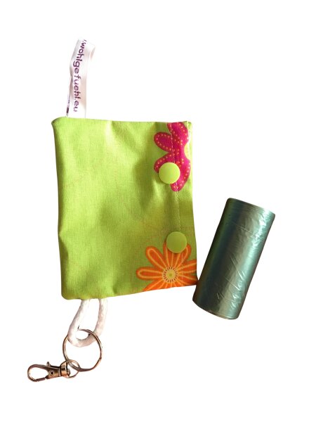 Hundekotbeutel-Tasche (bunte Frühlingsblumen)