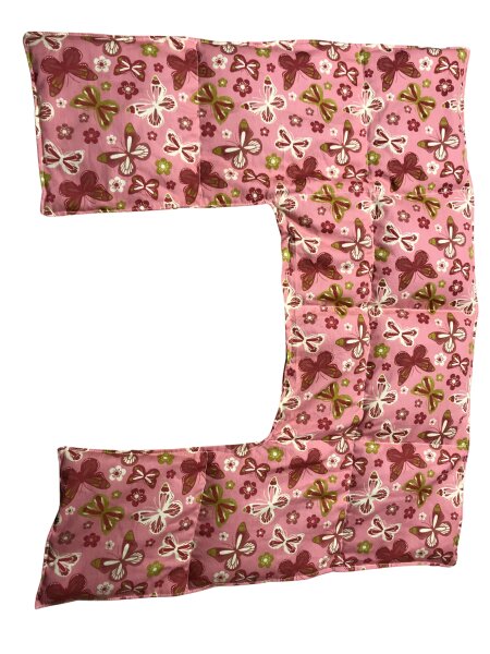 nackengerechtes Wärmekissen Rapssamen RNXXL86 "rosa Schmetterlinge"