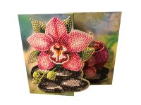 Grußkarte Blumenmotiv  "Orchidee auf...