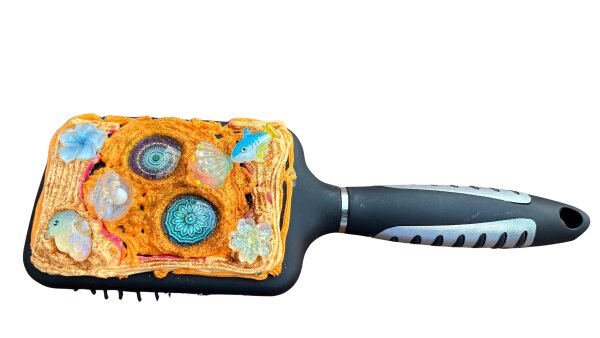 Haarbürste, handverziert, unikat