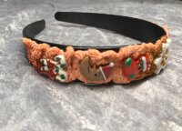 Haarreifen, handverziert, unikat