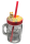 Trinkglas mit Henkel, Schraubdeckel und Trinkhalm