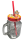 Trinkglas mit Henkel, Schraubdeckel und Trinkhalm