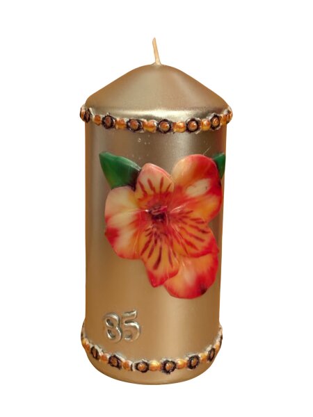 Stumpenzerke zum 85. Geburtstag 15x6,8cm