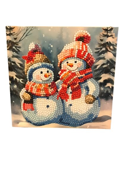 Grußkarte Weihnachtskarte Schneemänner