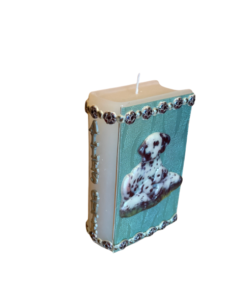 Buchkerze "Dalmatiner"