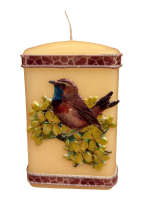 Rechteckkerze "Blaukehlchen"