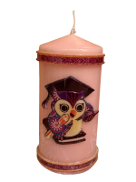 Stumpenkerze "Eulenschüler"