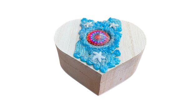 Herzdose, Holz, handverziert, unikat