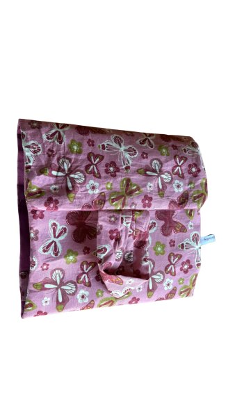 Kabeltasche - rosa Schmetterlinge