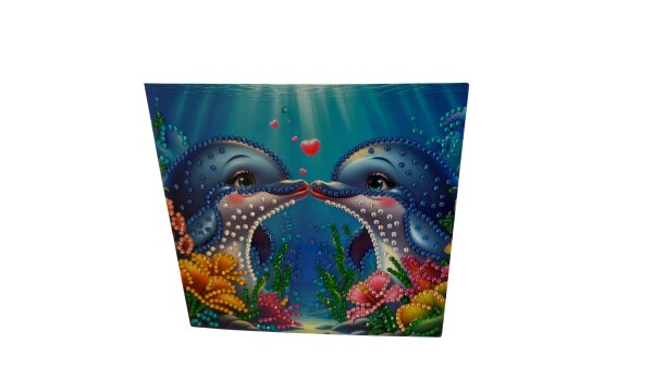 Grußkarte Delphinliebe