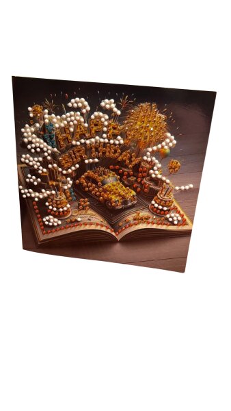 Grußkarte „Birthday Gold“