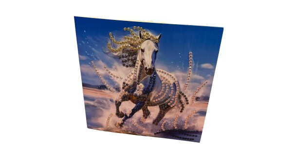 Grußkarte Weißes Pferd