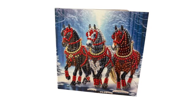 Grußkarte Winterpferde