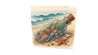 Grußkarte „Diamond Painting Flaschenpost mit...