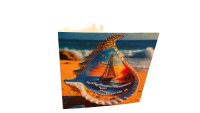 Diamond Painting Grußkarte mit Segelschiff in...