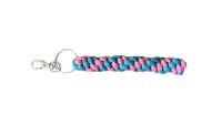 Schlüsselanhänger aus Paracord türkis-pink