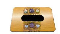 Tücherbox, Kunststoff/Sperrholz, handverziert, unikat