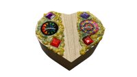 Herzdose, Holz, handverziert, unikat